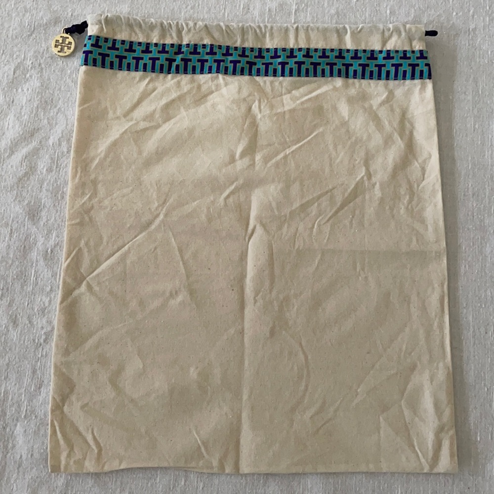 Tory Burch Ivory Cotton Dust Bag 12” x 14”